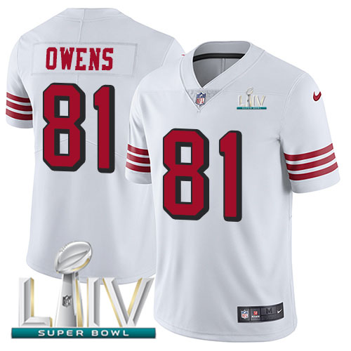 San Francisco 49ers Nike #81 Jordan Matthews White Super Bowl LIV 2020 Rush Youth Stitched NFL Vapor Untouchable Limited Jersey